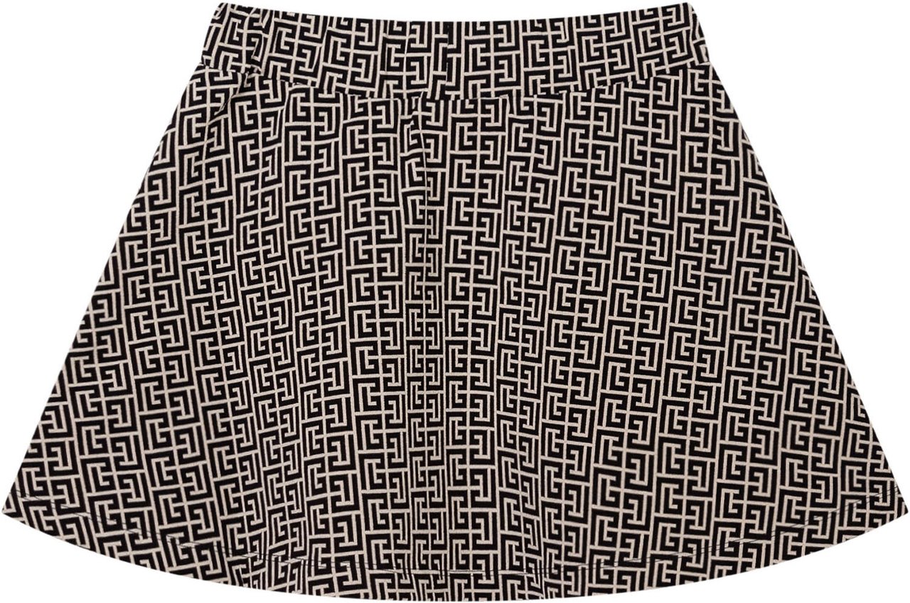 Balmain Minigonna Drappeggiata con Pannello Sovrapposto Zwart