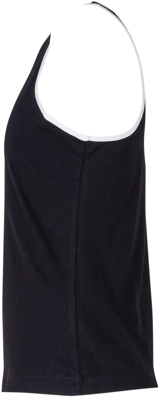 Balmain Top in Jersey con Logo Frontale Zwart