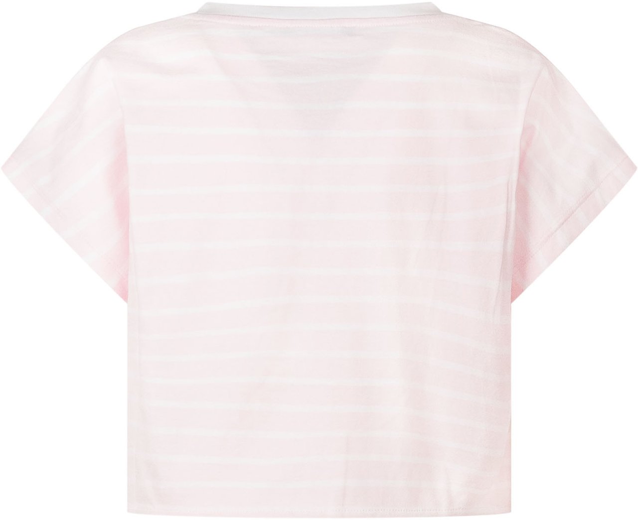 Balmain T-shirt Cropped con Nodo Frontale Roze