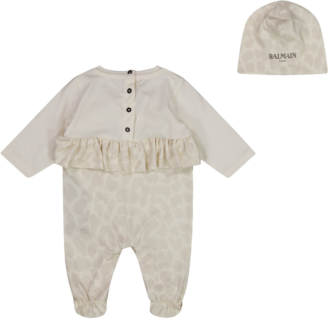 Balmain Balmain Baby Meisjes Boxpakje In Off White Wit