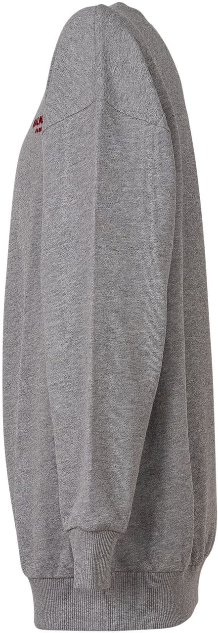 Balmain Felpa Oversize con Scritta sul Petto Grijs
