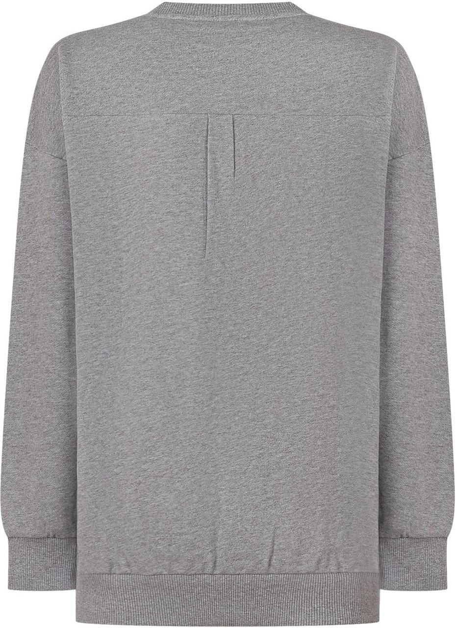 Balmain Felpa Oversize con Scritta sul Petto Grijs