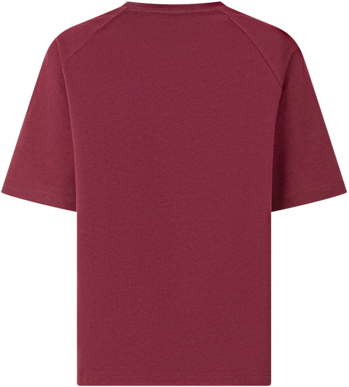 Balmain T-shirt con Stampa Logo Frontale Maroon