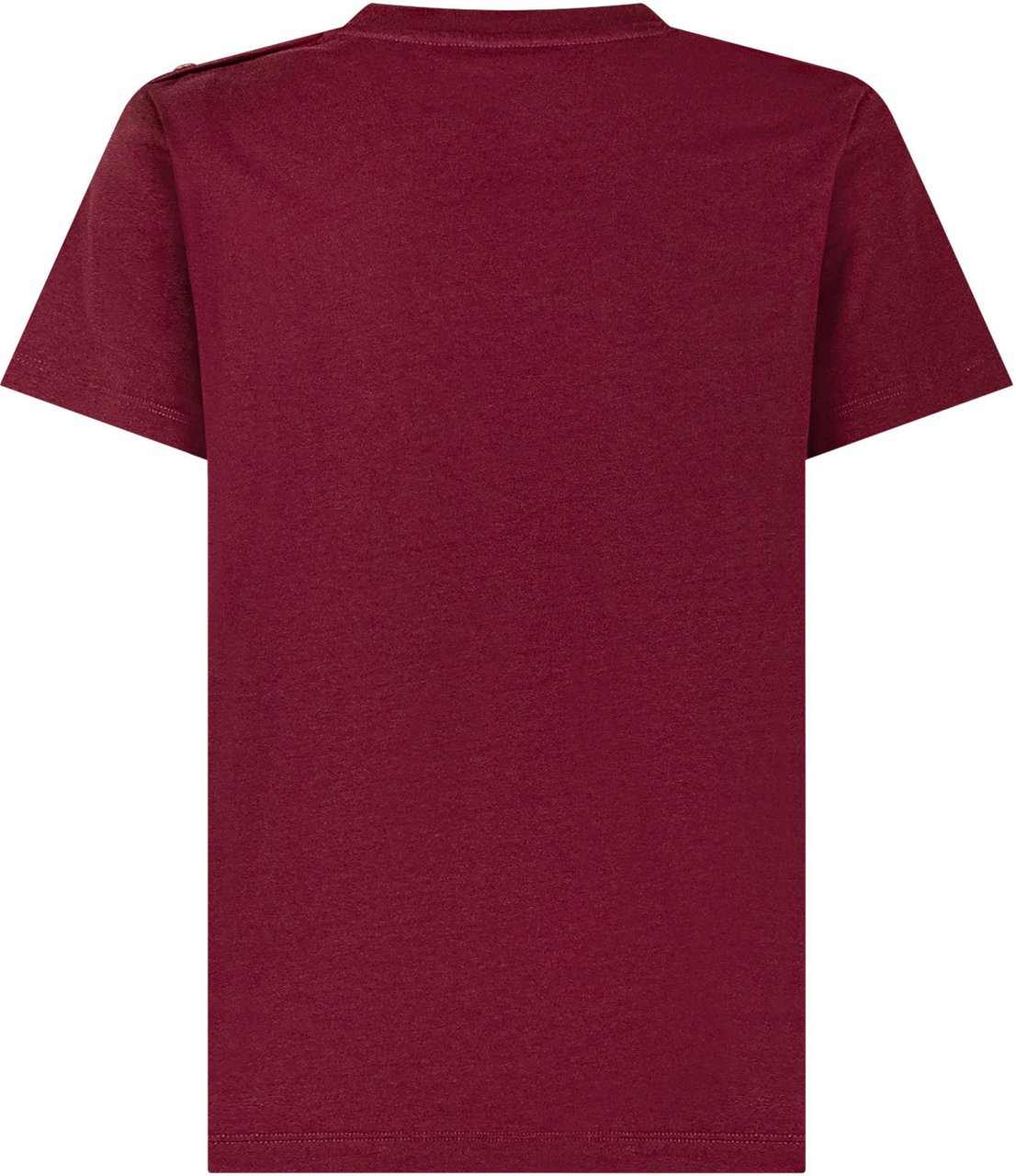 Balmain T-shirt con Chiusura sulla Spalla Maroon