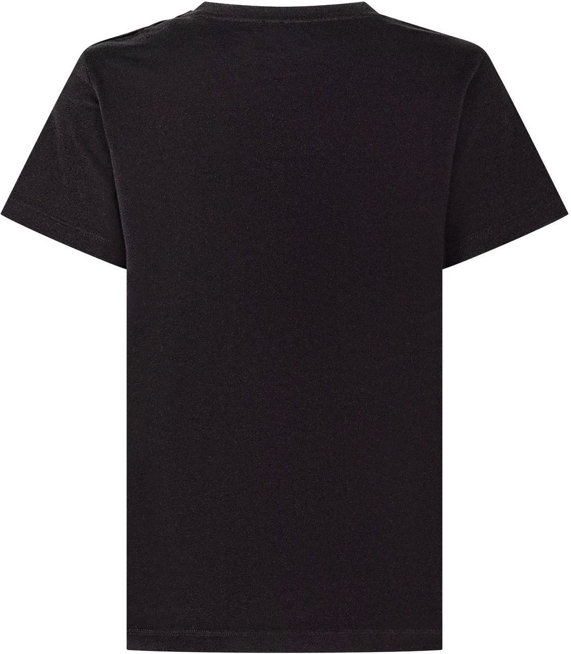 Balmain T-shirt con Bottoni sulla Spalla Zwart