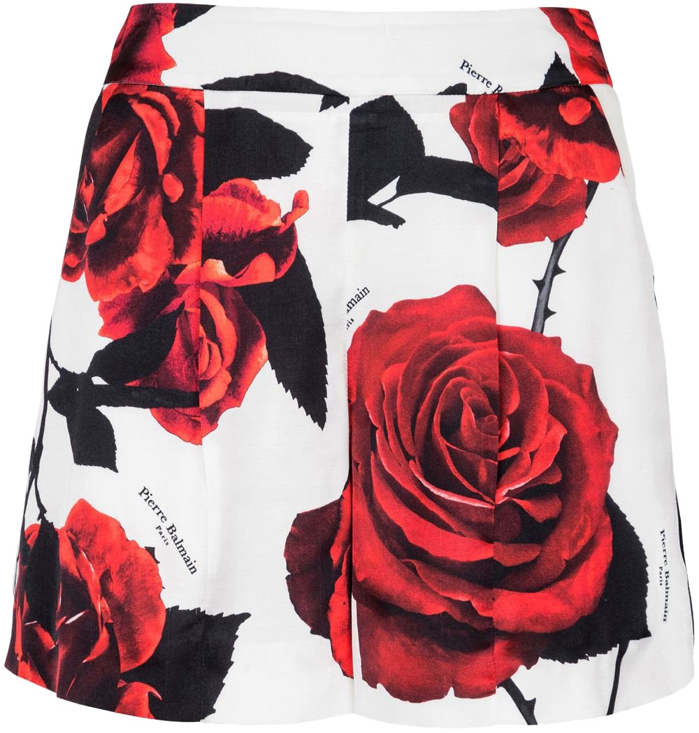 Balmain Shorts Whitedark Redblack Divers