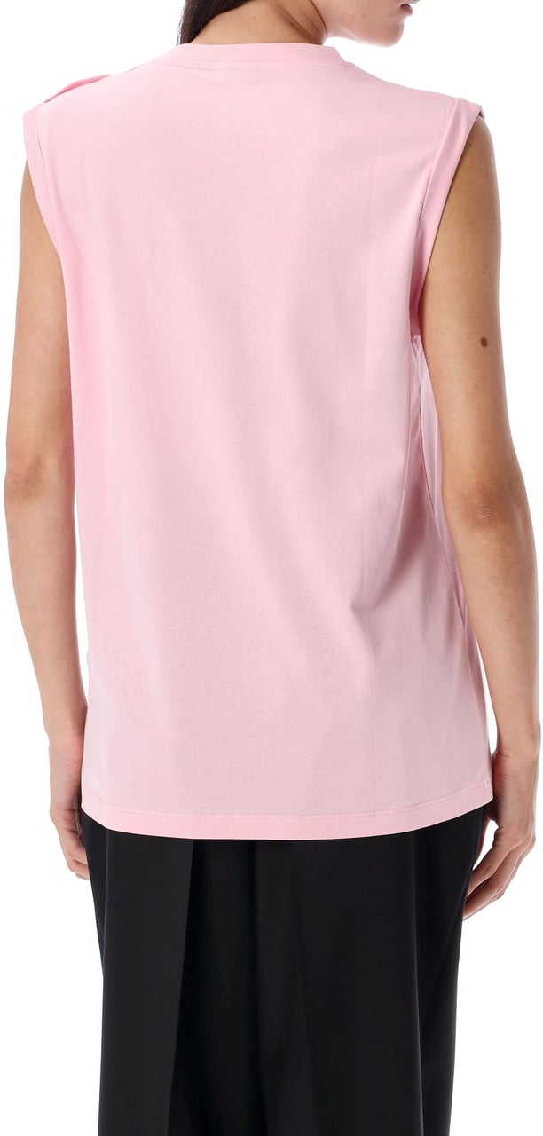 Balmain Tank Top 3 Btn Logo Rosa Roze