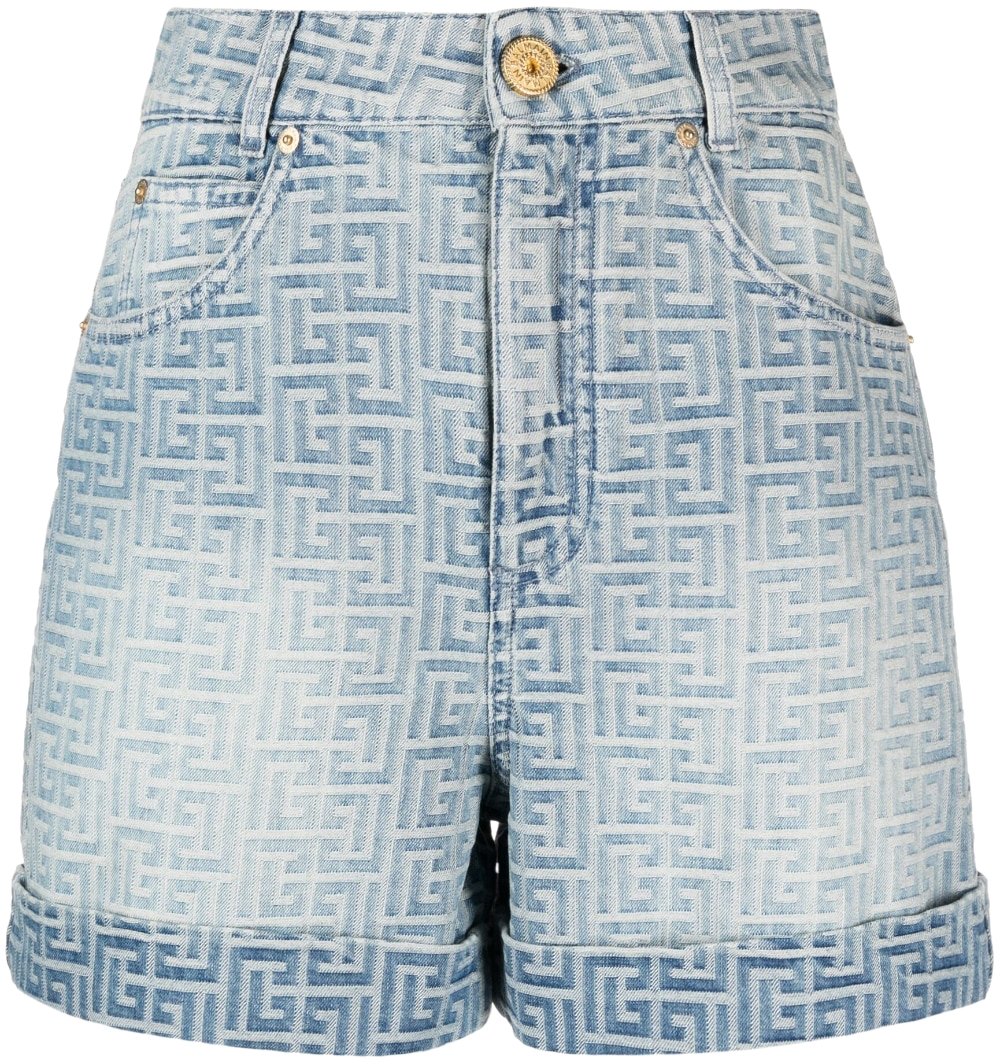 Balmain Shorts Blue Blauw