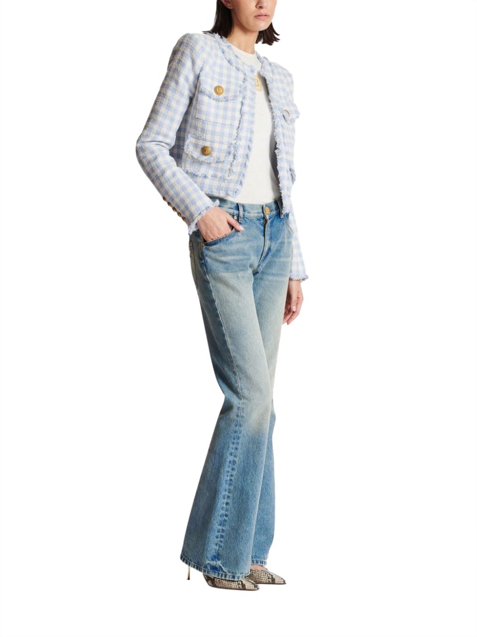 Balmain Trousers Blue Blauw
