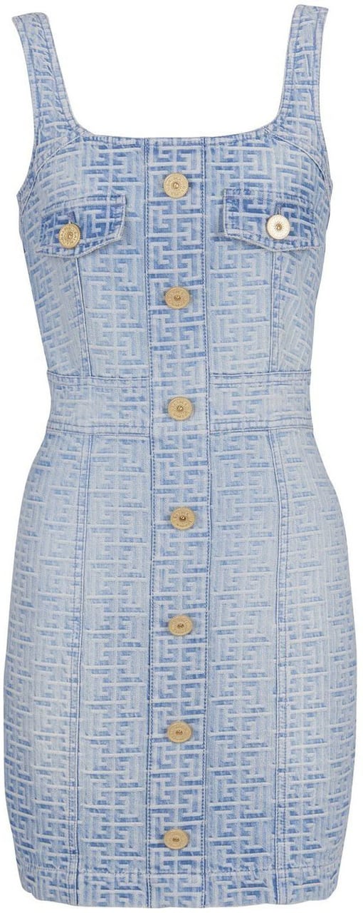 Balmain Dresses Blue Blauw