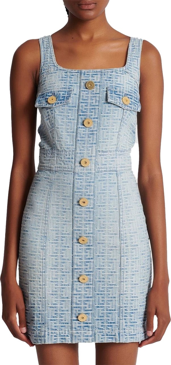 Balmain Dresses Blue Blauw