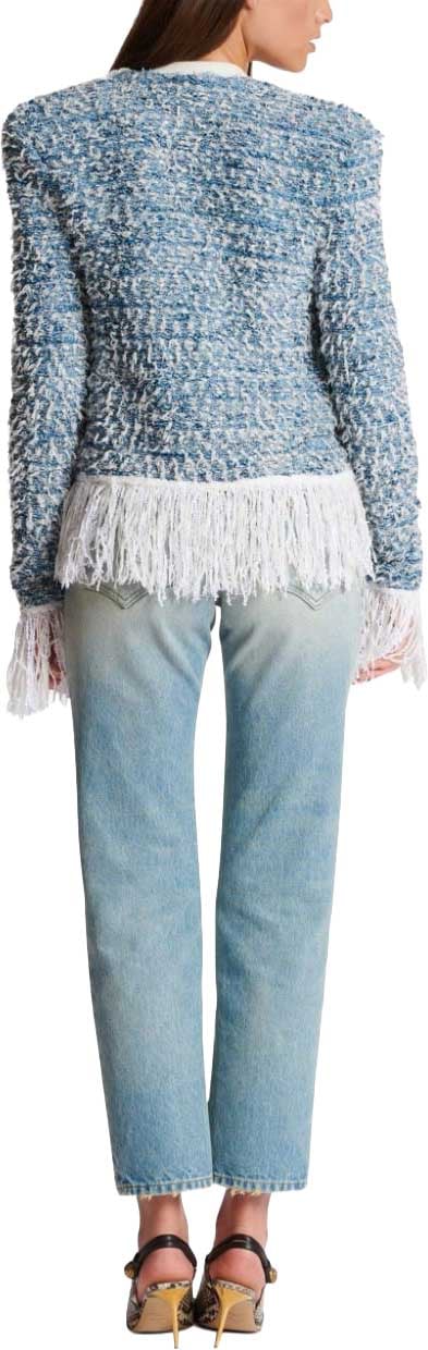 Balmain Jackets Light Blue/White Lichtblauw