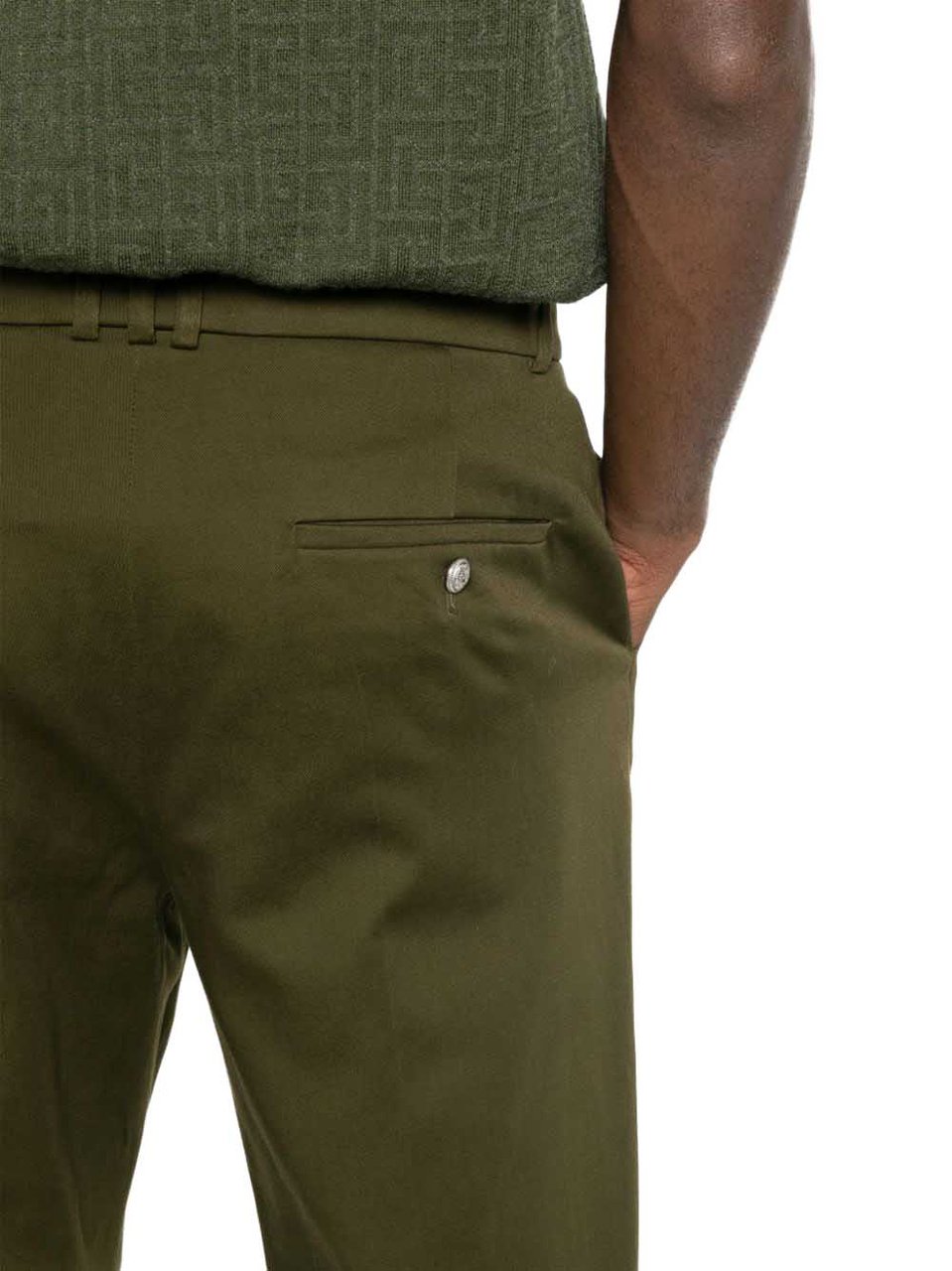 Balmain Trousers Khaki Donkergroen