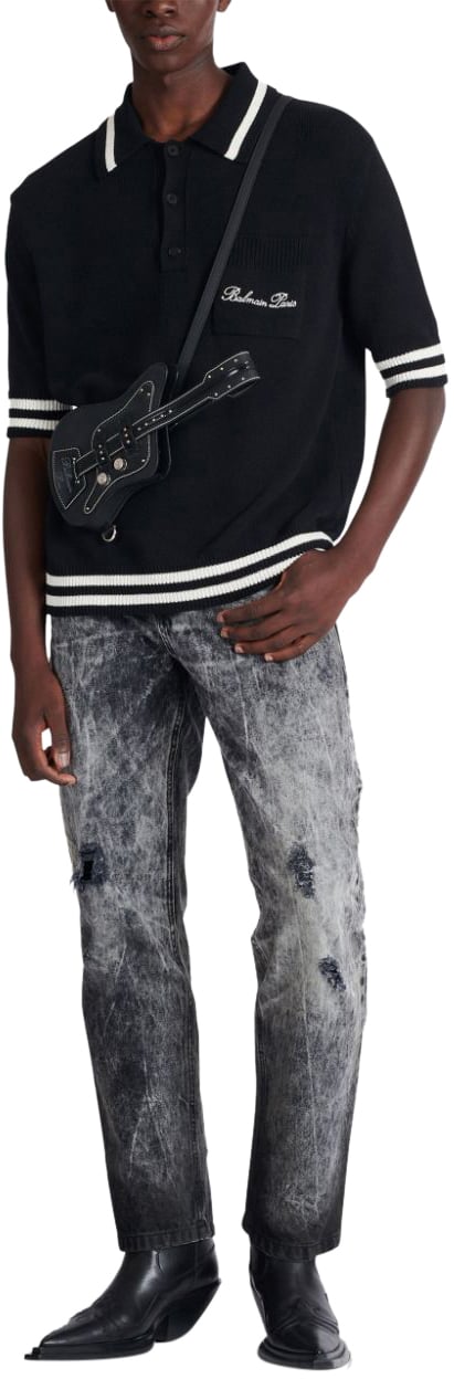 Balmain T-Shirts And Polos Blacknatural Zwart