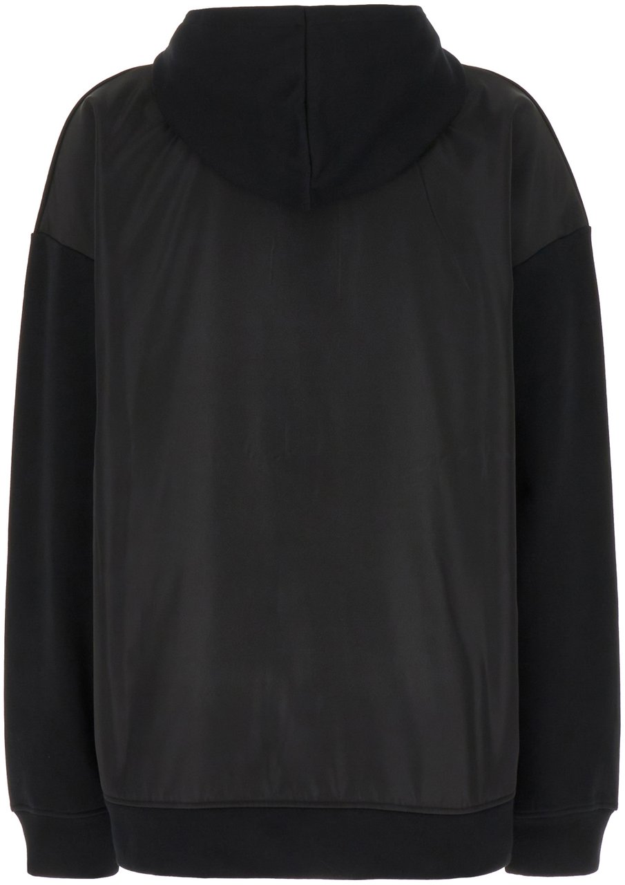 Balmain Balmain Black cotton oversize sweatshirt Zwart