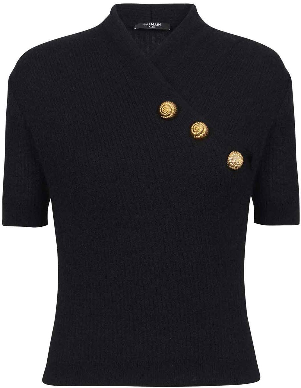 Balmain Balmain Wool Blend Top Zwart