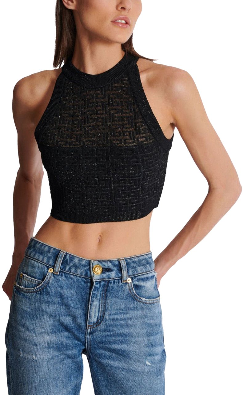 Balmain Top Black Zwart