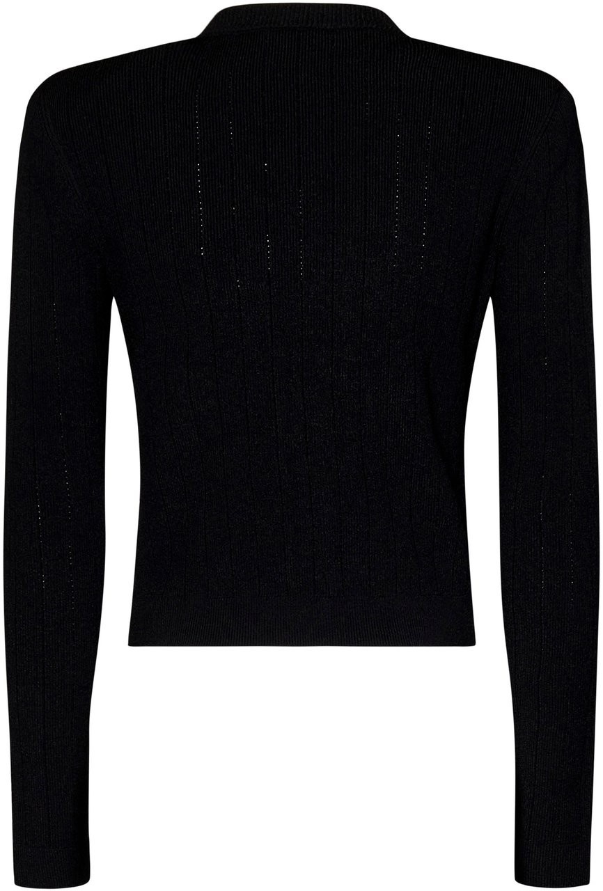 Balmain Gold buttons knit cardigan Zwart