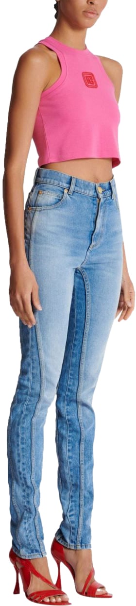 Balmain Trousers Light Blue Jeans Blauw