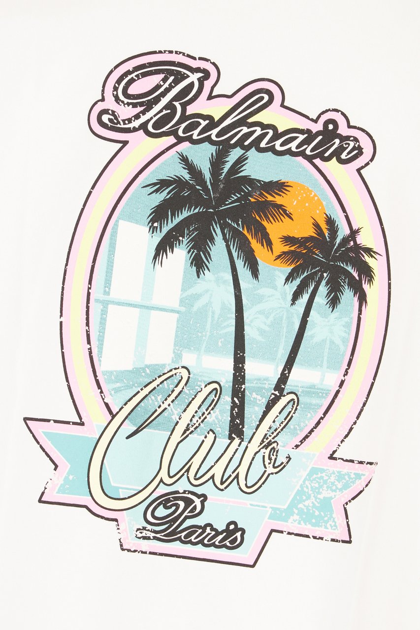 Balmain Balmain White cotton t-shirt Wit