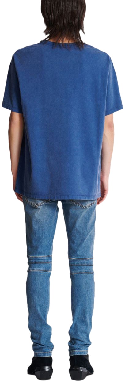 Balmain Balmain T-shirts And Polos Blue Blauw