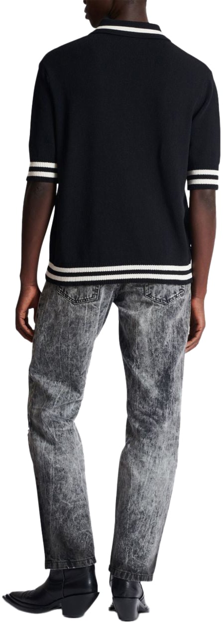 Balmain Balmain T-shirts And Polos Black Zwart