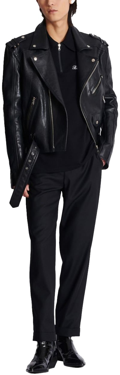 Balmain T-Shirts And Polos Noir Blanc Zwart