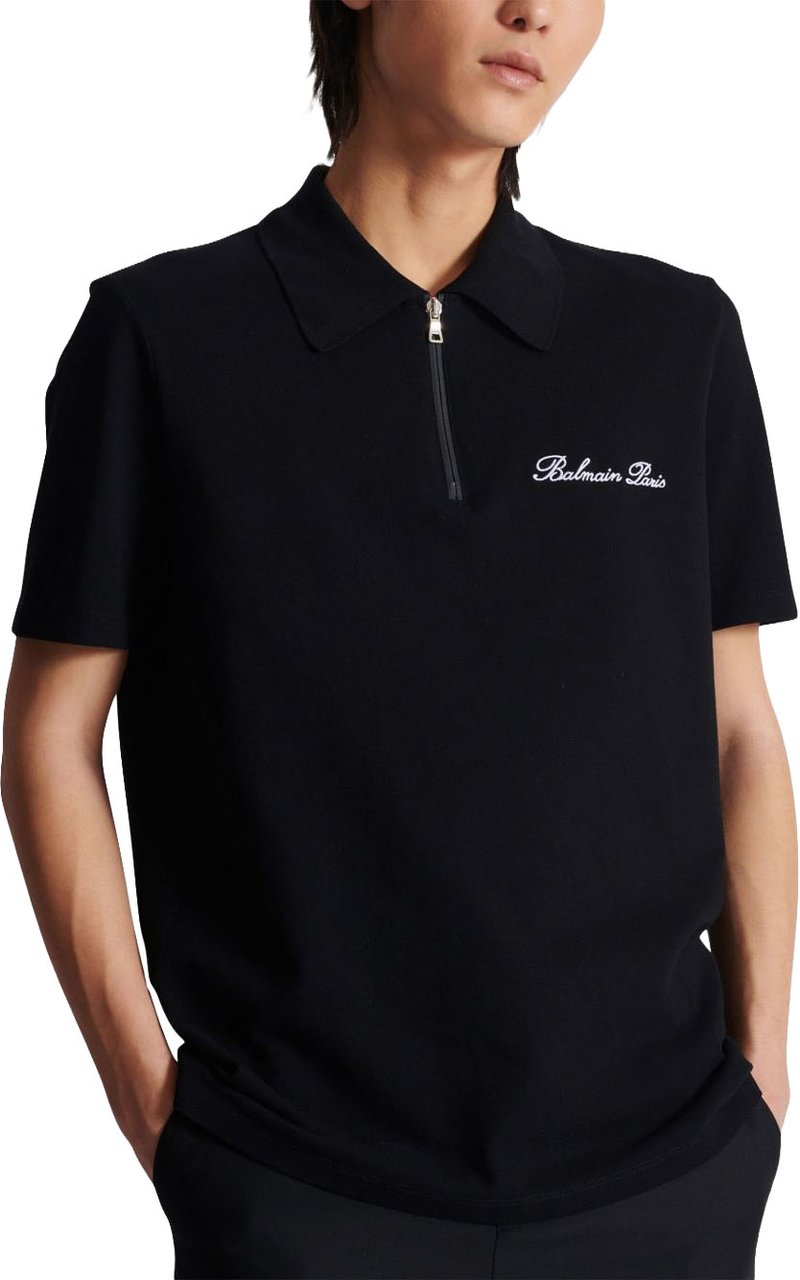 Balmain T-Shirts And Polos Noir / Blanc Zwart