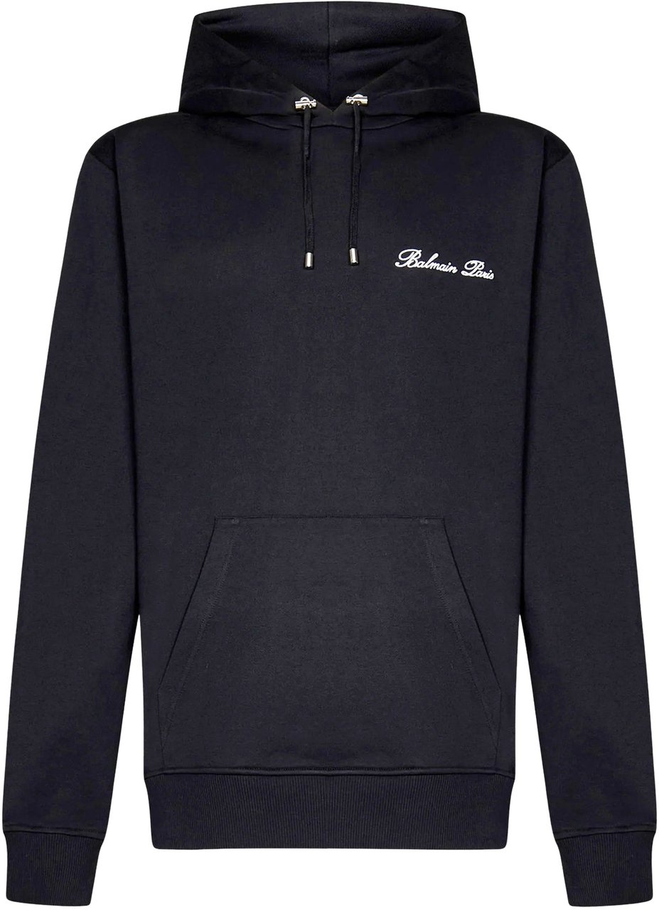 Balmain Balmain Cotton Logo Sweatshirt Zwart