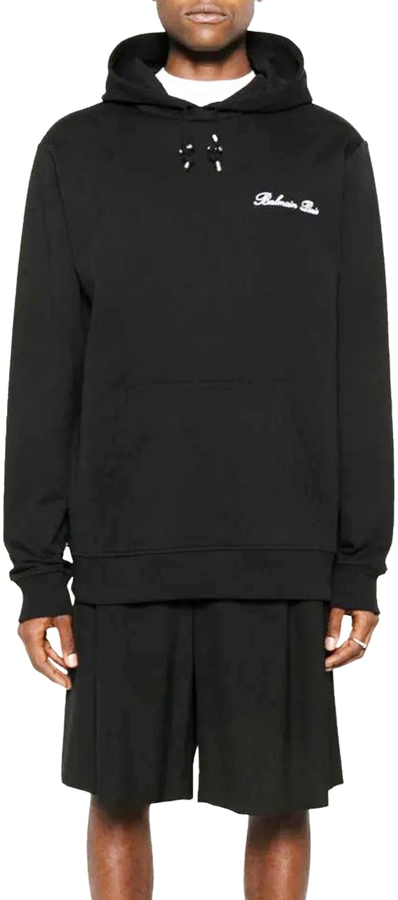 Balmain Balmain Cotton Logo Sweatshirt Zwart