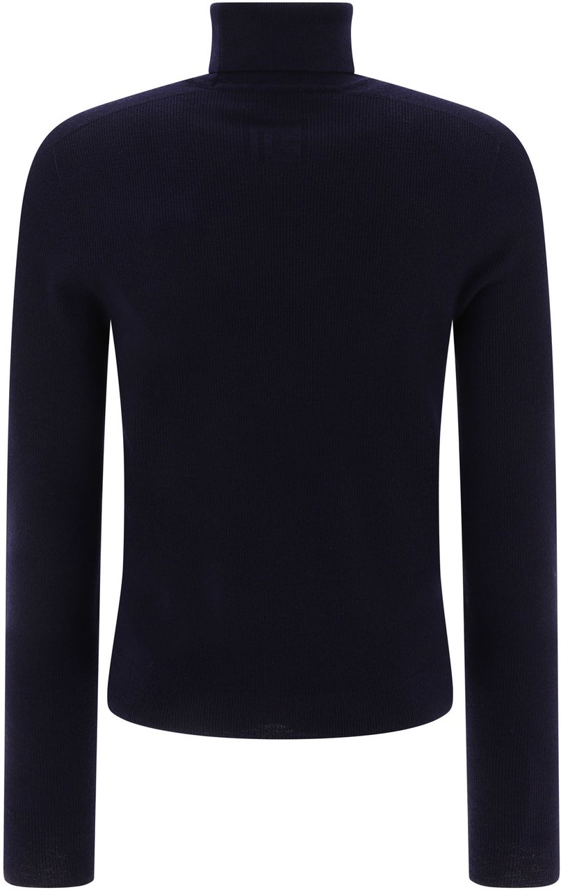 Balmain Sweater with patch logo Blauw