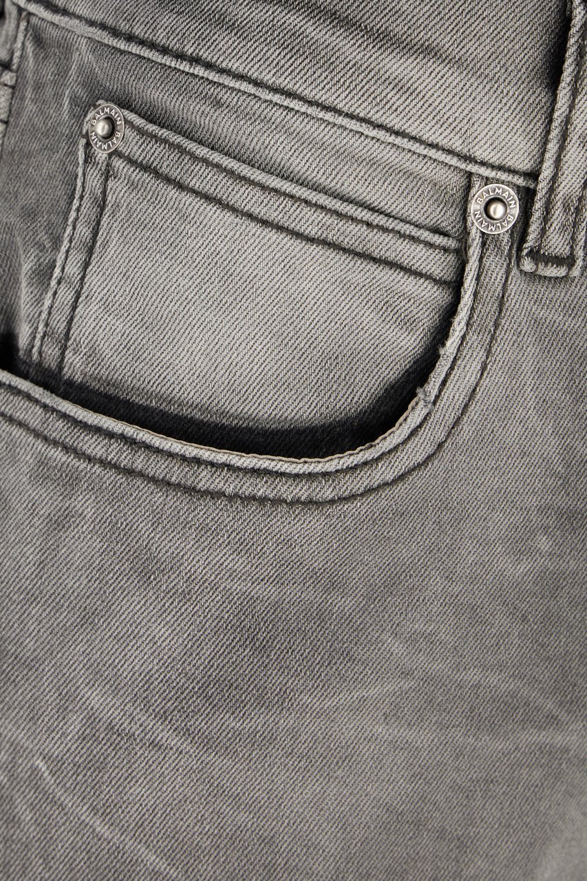 Balmain Balmain Grey stretch denim jeans Grijs