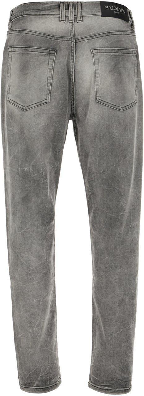 Balmain Balmain Grey stretch denim jeans Grijs