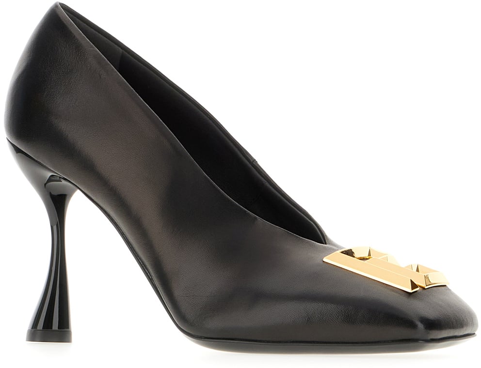 Balmain Balmain Black leather pumps Zwart