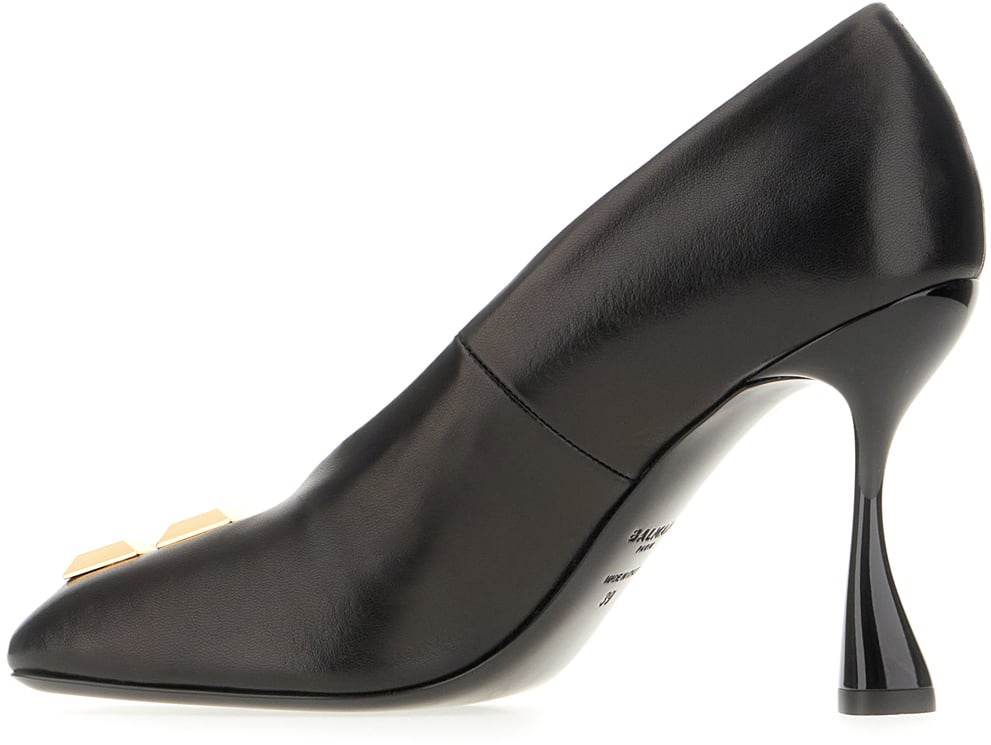 Balmain Balmain Black leather pumps Zwart