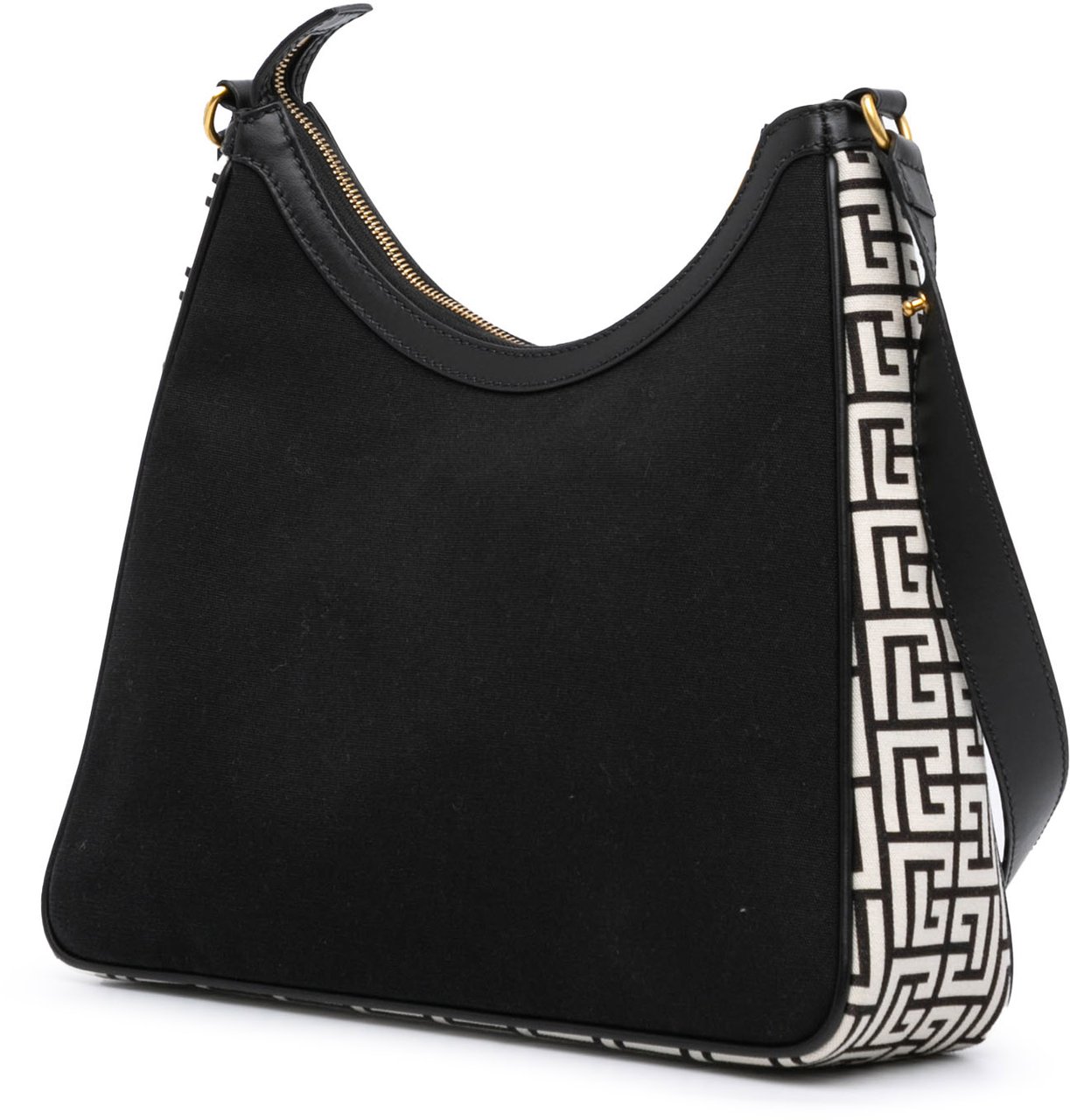 Balmain Canvas B-Army 26 Shoulder Bag Zwart