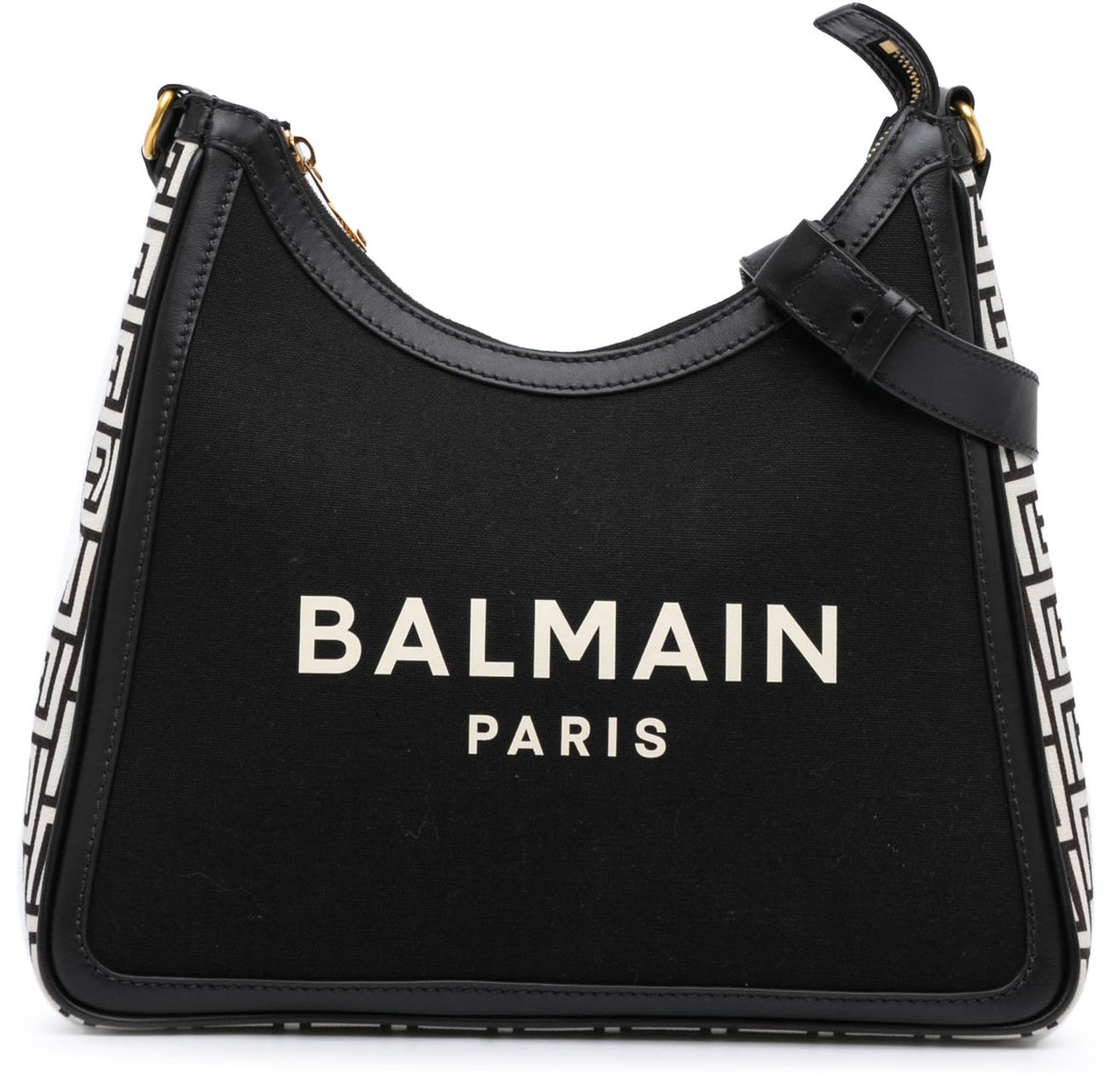 Balmain Canvas B-Army 26 Shoulder Bag Zwart