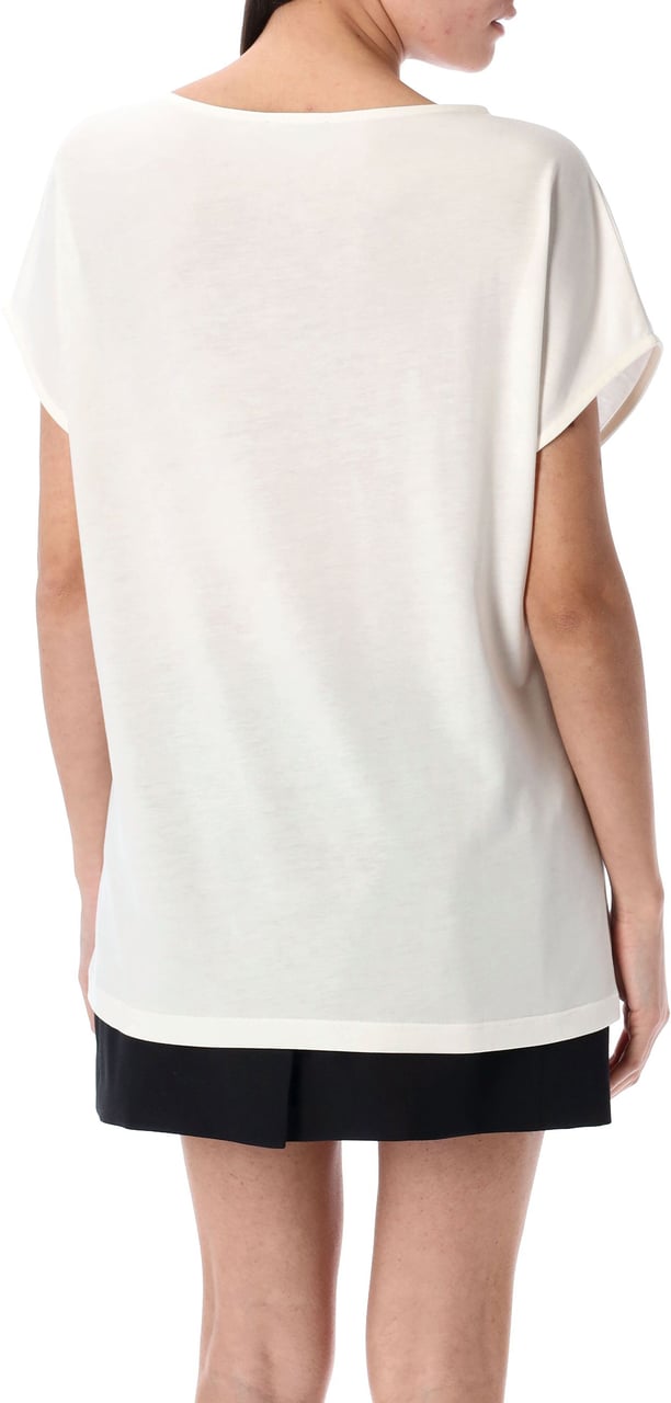 Balmain Big Eye Print Logo Tee Bianco Wit