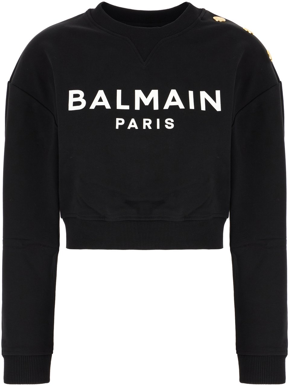 Balmain Balmain Black cotton sweatshirt Zwart