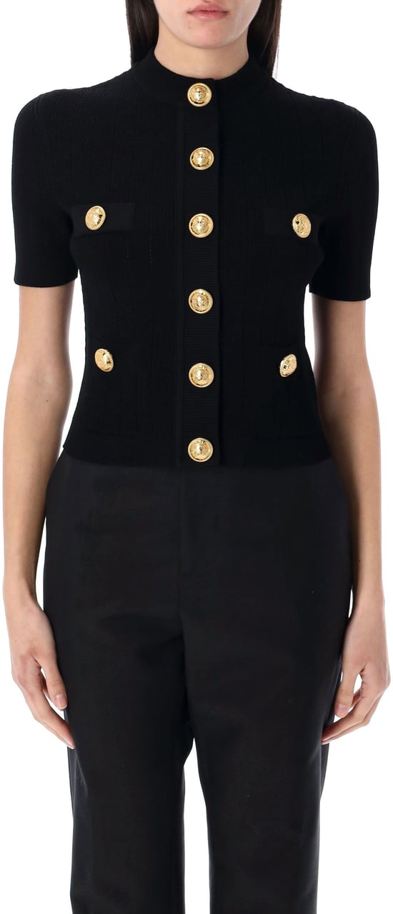 Balmain Knit Mc Btn Nero Zwart