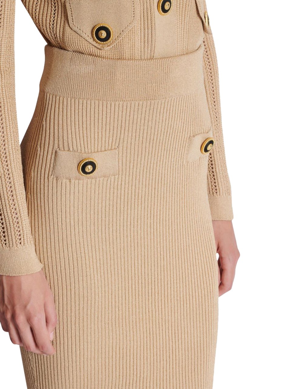 Balmain Skirts Beige Beige