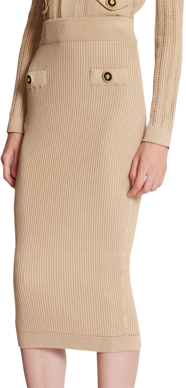 Balmain Skirts Beige Beige