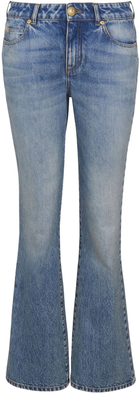 Balmain Trousers Blue Denim Blauw