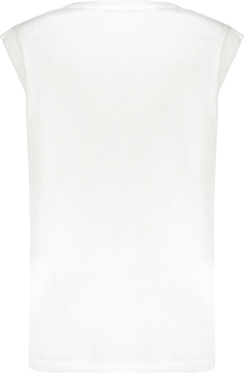 Balmain white T-shirt with short sleeves Wit