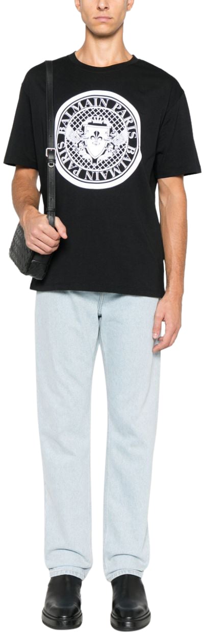 Balmain Balmain T-shirts And Polos Black Zwart