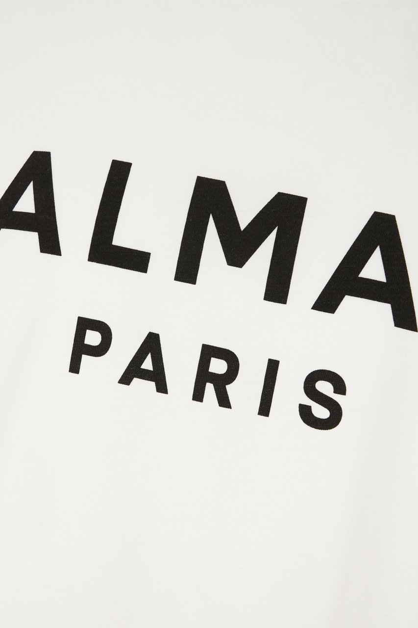 Balmain Balmain White oversize cotton t-shirt Wit