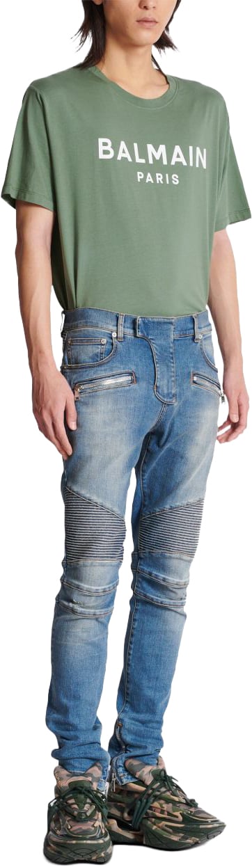 Balmain Trousers Blue Denim Blauw