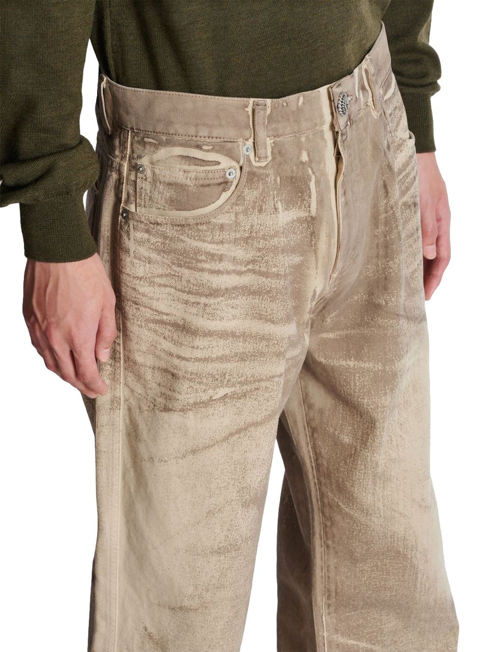Balmain Jeans Beige Beige