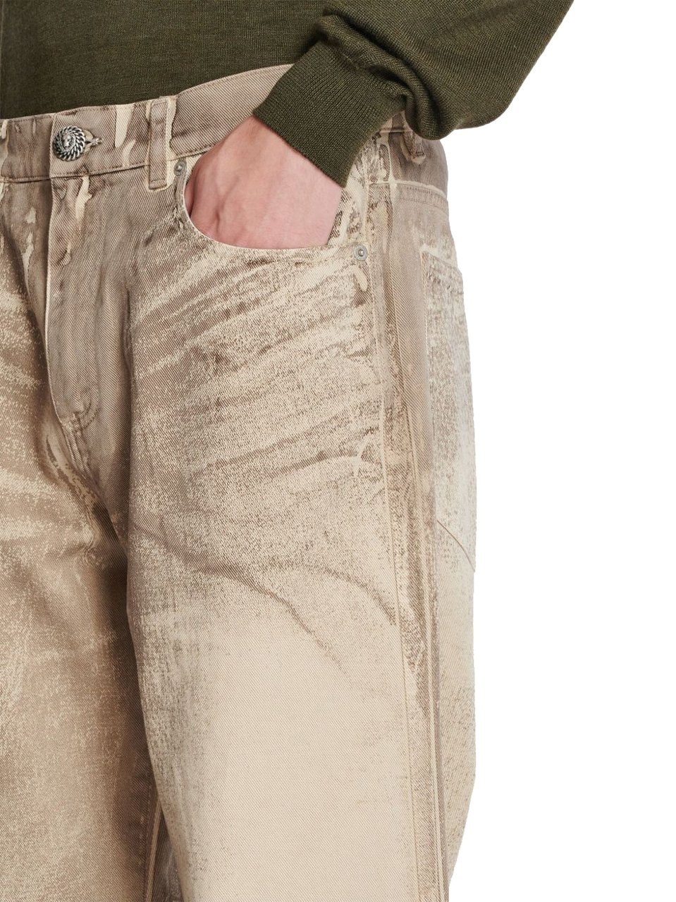 Balmain Jeans Beige Beige