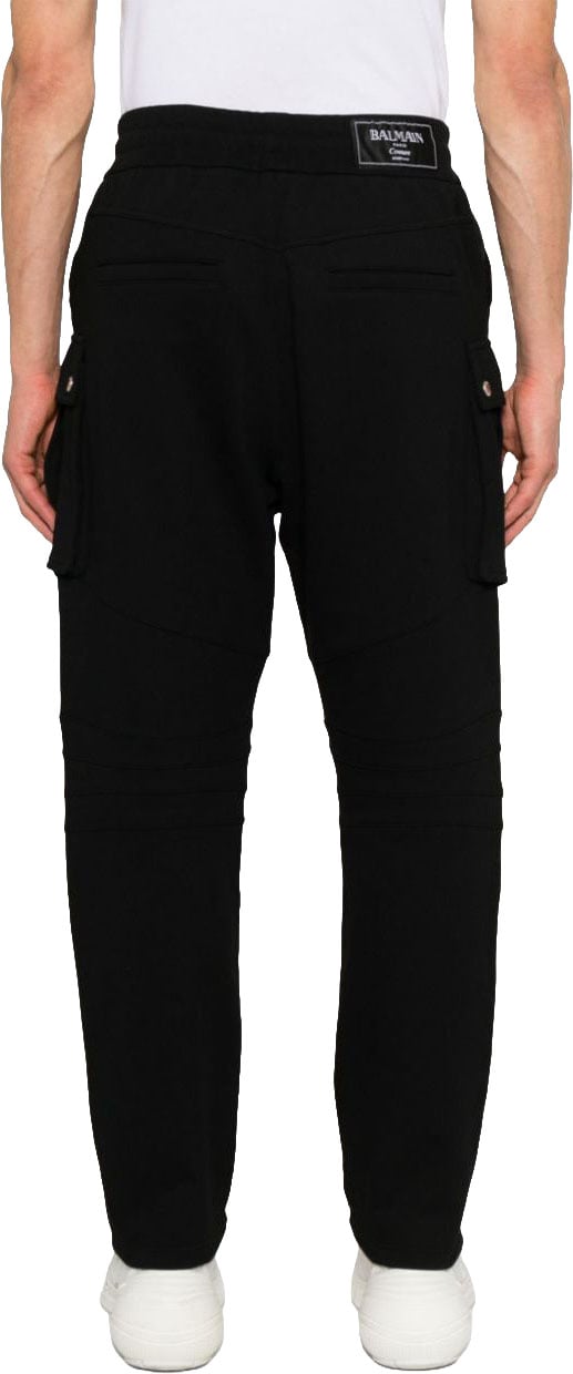 Balmain Black Trousers with Elasticated Drawstring Zwart